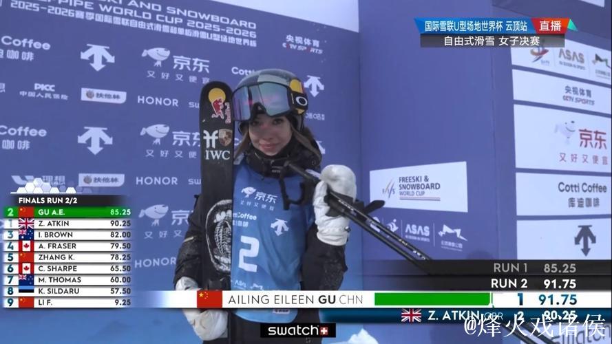 谷爱凌云顶站U型场地世界杯逆袭夺冠：自信源于不懈努力